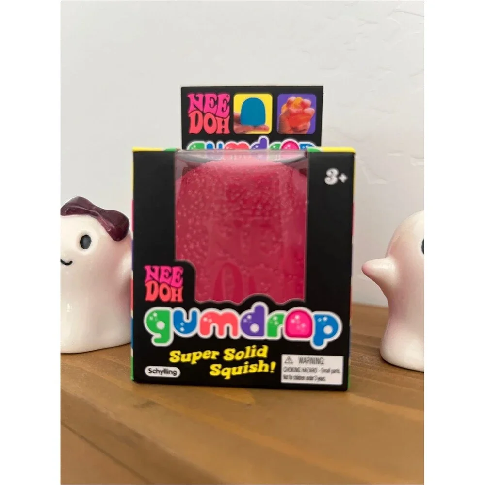 NeeDoh Gumdrop Super Solid Squish - Purple, blue and orange  Assorted